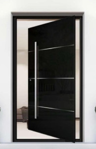 Black Pivot Door