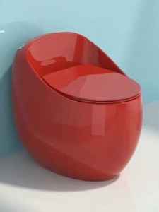 Red Egg-shaped Toilet