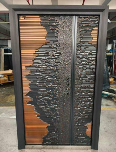 Engraved Copper Door
