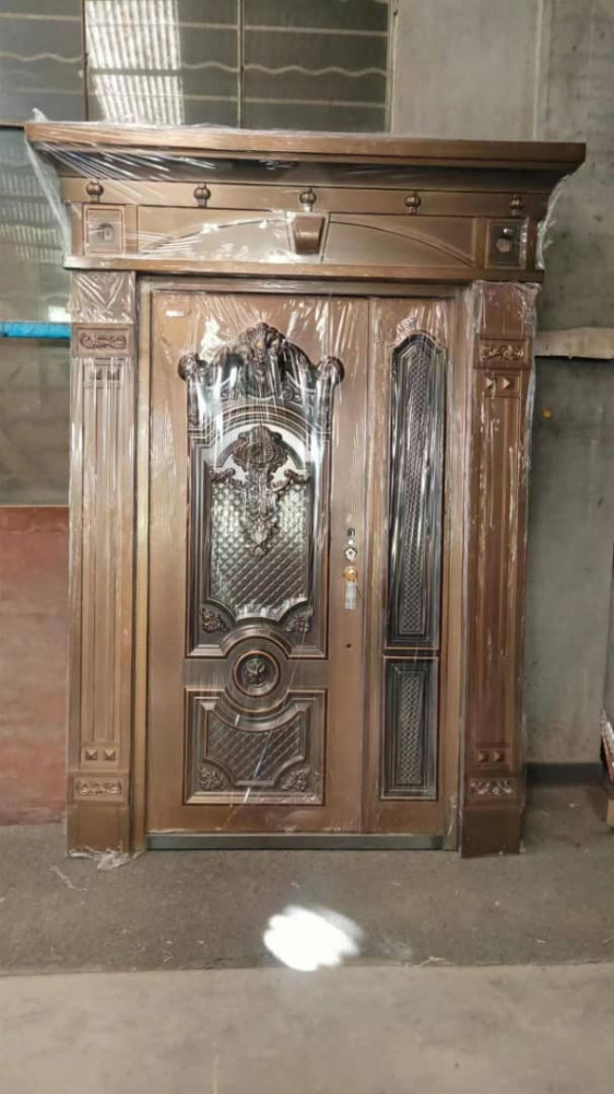 Cast Copper Security Doorwith an Ark and Pillars Design