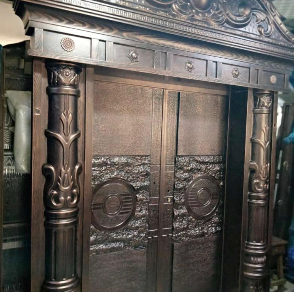 Ornate bronze-coloured security Door