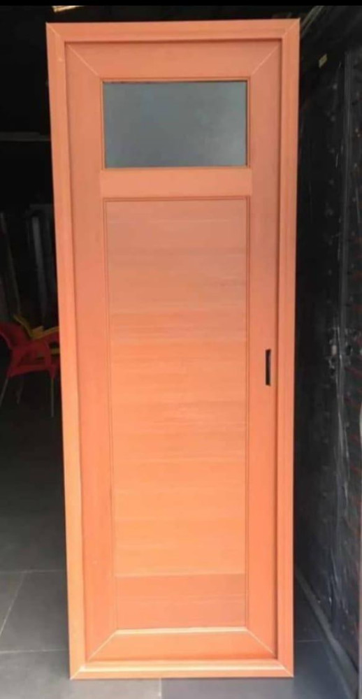 Modern Aluminum or PVC interior door with a frosted glass panel