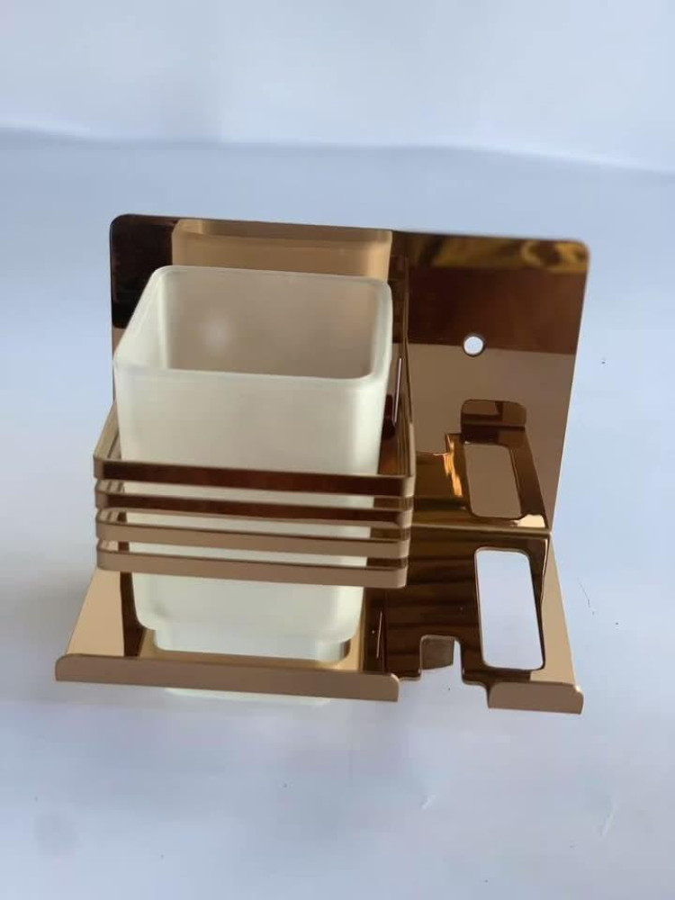 Wall-Mounted toothbrush and tumbler holder