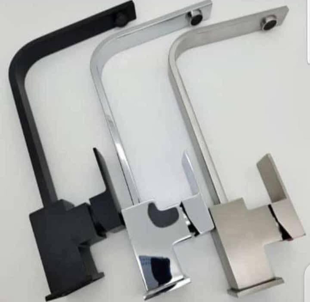 Three Kitchen sink mixer Taps with different finish