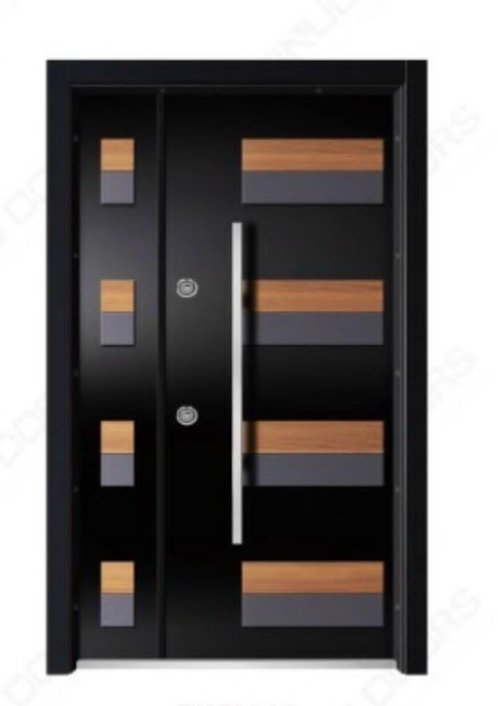 Modern Steel and wood Security Door likely a Turkish-made model