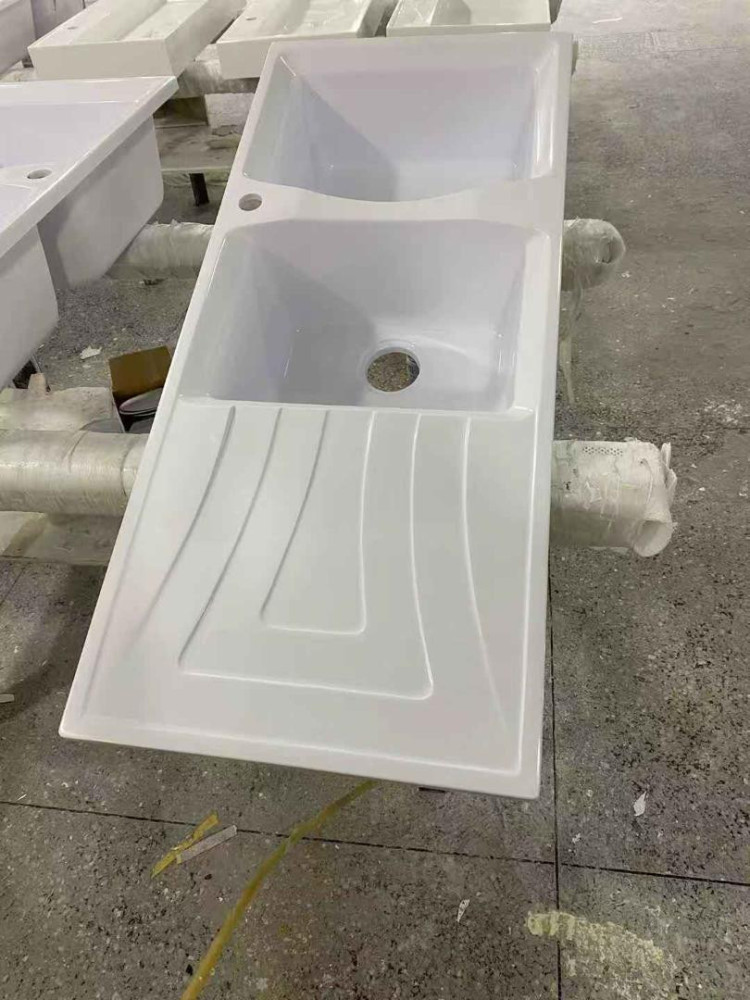 Double Bowl Single tray acrylic Kitchen Sink