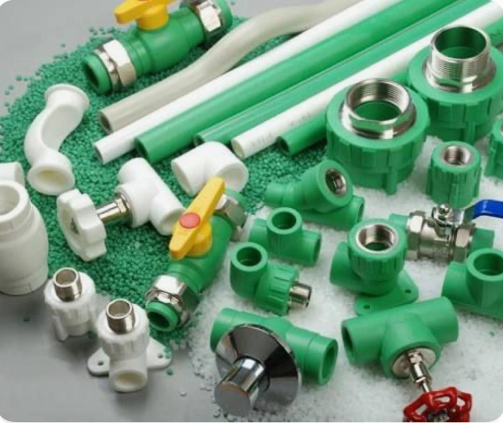 collection of PPR pipes and fittings