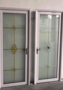 Two Aluminum and Glass Doors