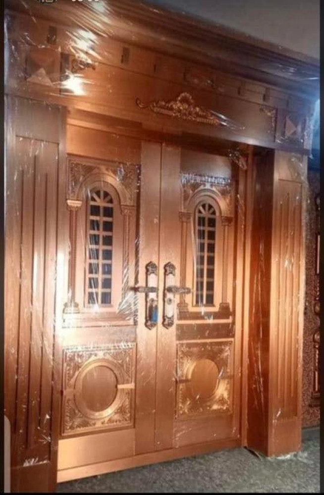 Decorative Copper Security Door likely made of alloy with a copper finish
