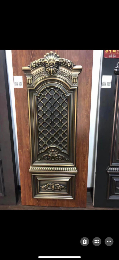 Cast Copper Security Door highly decorated