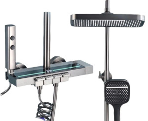 Modern Shower Column with a digital display