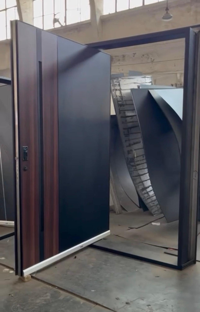 Black and Brown-like Pivot Door