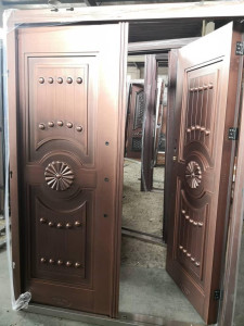 Copper-Coloured Double Security Steel Door