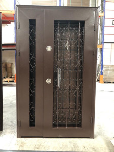 Turkish Security Door with Brown-coloured