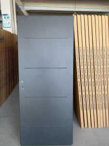 Grey Israeli Security Door likely made of steel