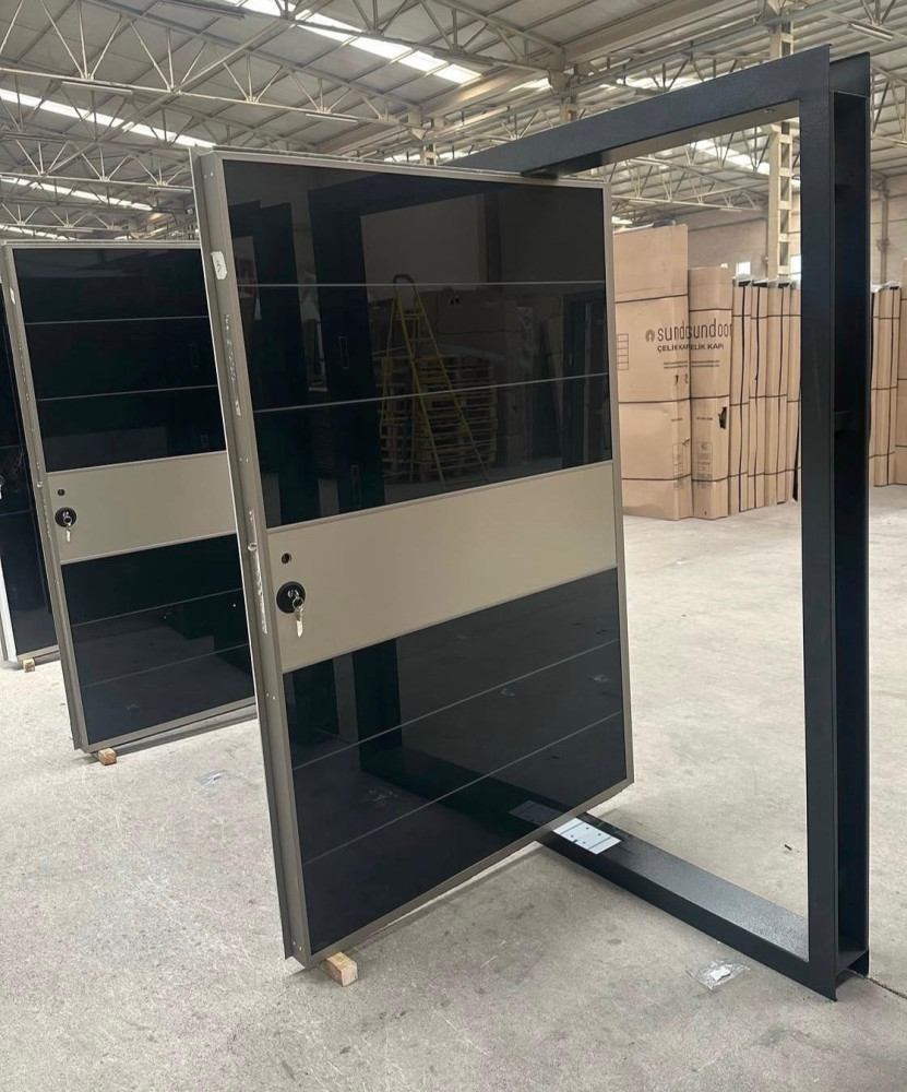 Modern Sundoor celik Kapi steel pivot door 
