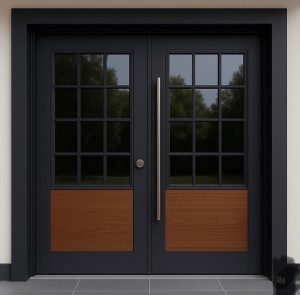 Set of modern exterior French Doors