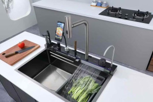 Chef-grade kitchen sink